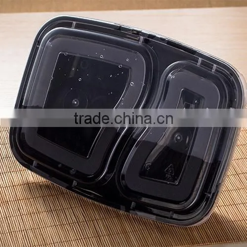 2 Compartment Plastic Food Container,Bento Lunch Box With Dividers,microwave Safe Food Container photo-3
