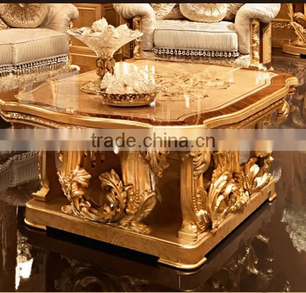 Luxury Golden Buffet With Mirror, Gorgeous Home Decorative Sideboard Inlaid Wood Veneer, Hand Carved Wooden Side Cabinet photo-3