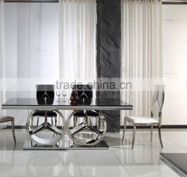 2017 New Modern Big Size Marble Top Dining Table Set photo-2