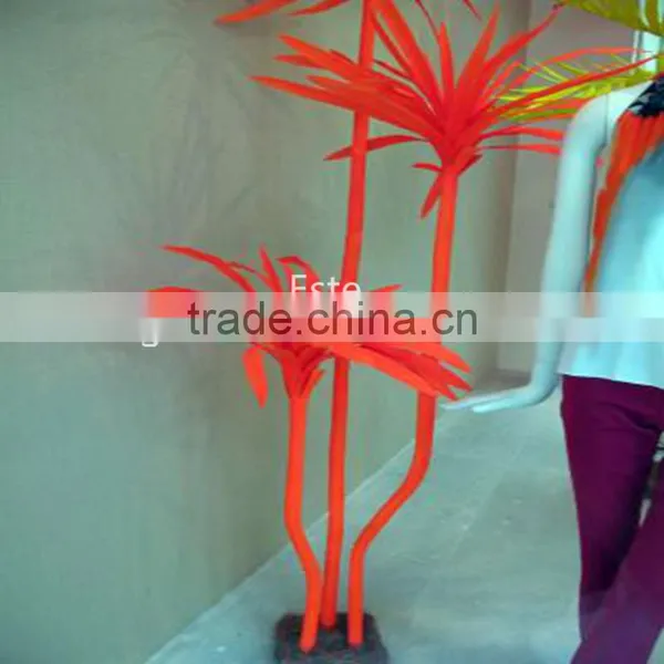 Indoor|outdoor Artificial Green Flashing LED Lighted up Artificial Plant Date Palm Trees With Bark photo-3