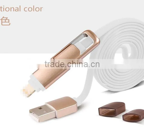 2 in 1Universal Android&iOS Light to USB Charging Cord Tangle-free Charger for IPhone 6s 6sPlus 6 6Plus 5 5s IPad IPod photo-5