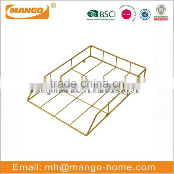 Gold Iron Office Table Letter Holder photo-6