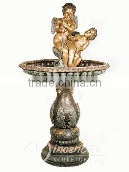 Garden Art Craft Bronze Children Water Fountain photo-2