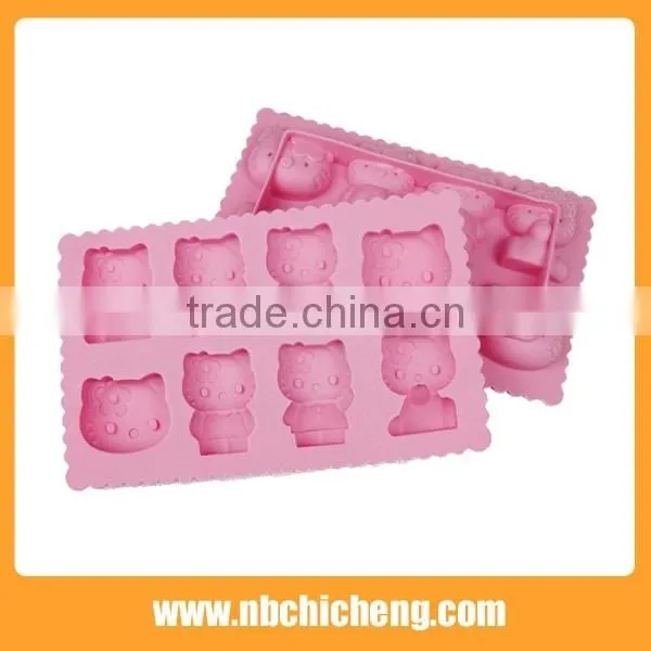 High Quality Cheaper Price Colorful Design Silicone Ice Cube Mould,Hello Kitty , Ice Cube Tray. photo-2