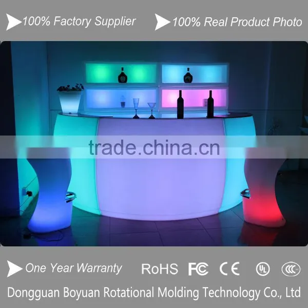 Lighted Modern Furniture Modern High Back Chair LED Glowing Bar Table Cabinet photo-3