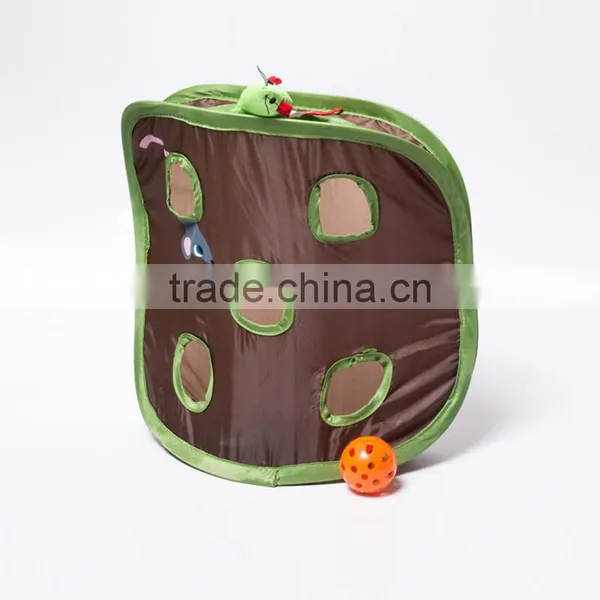 Pet Cat Mice Intelligence Play Toys Bell Tent With 9 Holes Cat Play Tunnel photo-3