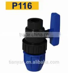 TY High Quality PP Compression Fittings FEMALE TRUE UNION VALVE Eco-friendly Cheap Price Full Size Factory Price List Discount photo-2