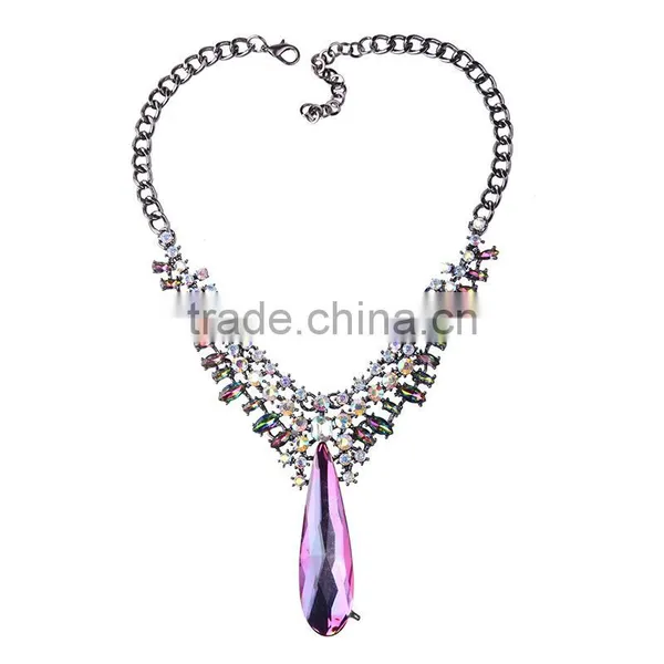 New Fashion Big Teardrop Pendant Choker Necklace for Women Accessories photo-6