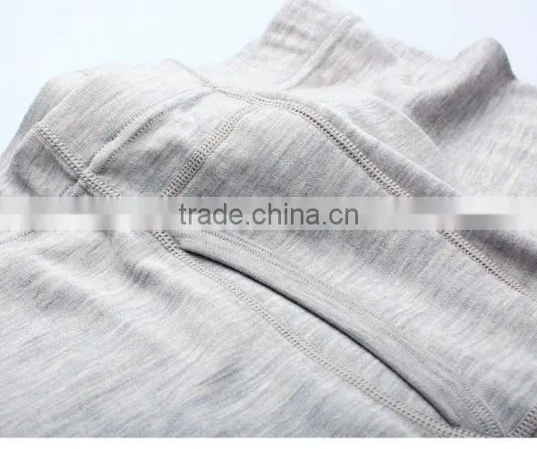 Custom Male Pure 100% Fine New Merino Wool Men's Athletics Midweight Bottom Outdoors Sports Winter Thermal Underwear Pants photo-6