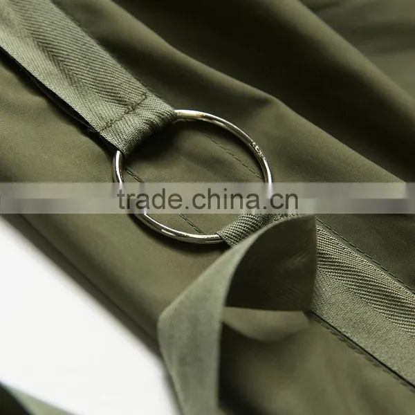 Custom Men Jean Jacket Wholesale Green Bomber Jacket photo-3