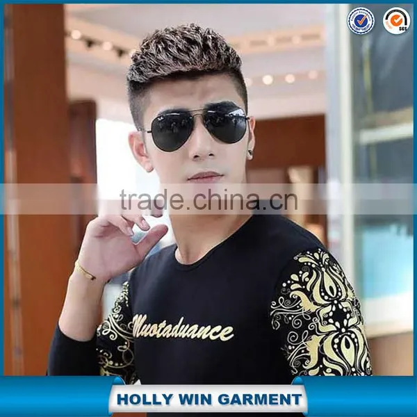 Custom Fashion Style Gold Printing Sublimation Tshirt Wholesale photo-2