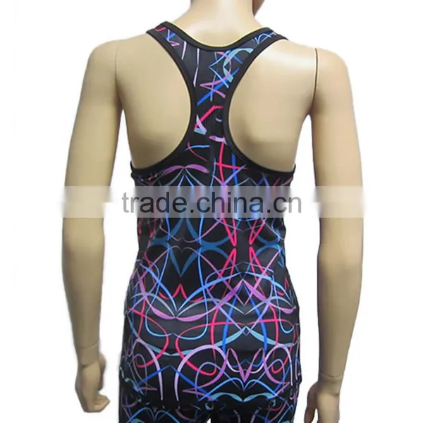 New Sublimation Printed Fitness Wear Yoga Wear Women Y Back Fitness Tank Top photo-2
