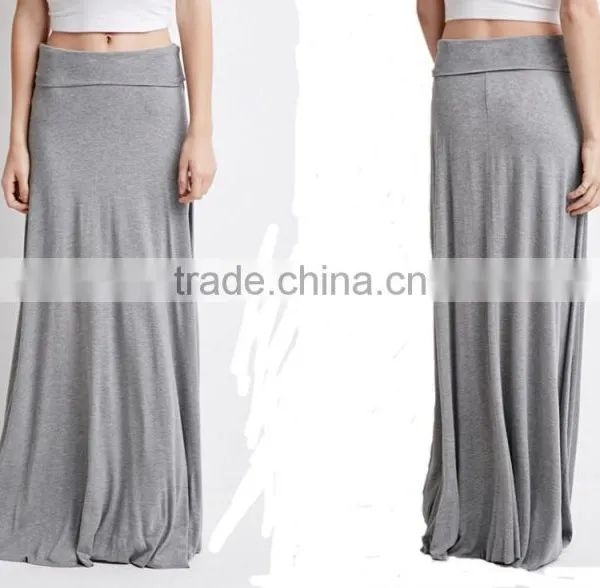 Latest Elegant Design Classic Fold-over Long Skirt/long Maxi Dress photo-3