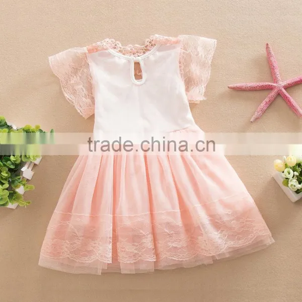 2017 Girl Lace Tulle Dress Girl Princess Dress With Lace photo-4