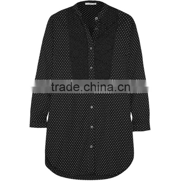 New Fashion Summer Lady Clothing Bra Lace Office Wear Blouse Chiffon Material photo-4
