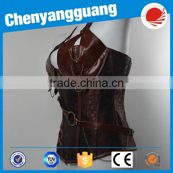 CYG-New Design Hot Selling M Steampunk Corset Bronze Dress photo-4