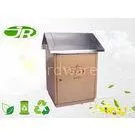 Galvanized Square Outdoor Waste Bin Square Waste Bin For Street