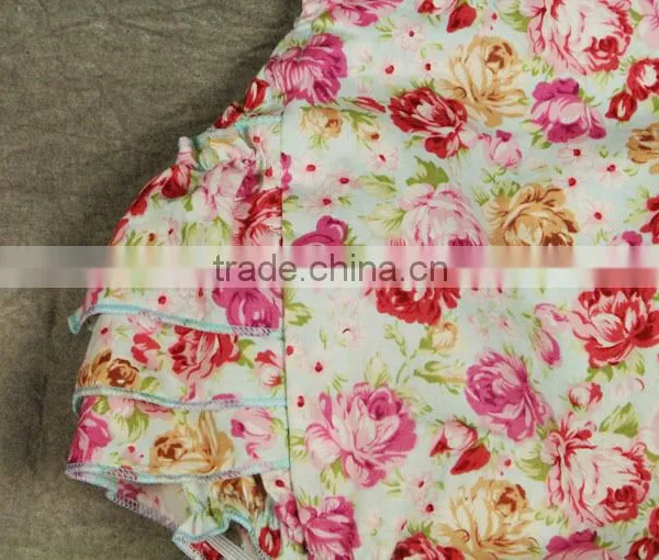 Cotton Toddler Jumpsuit Floral Printed Baby Girl's Romper photo-6