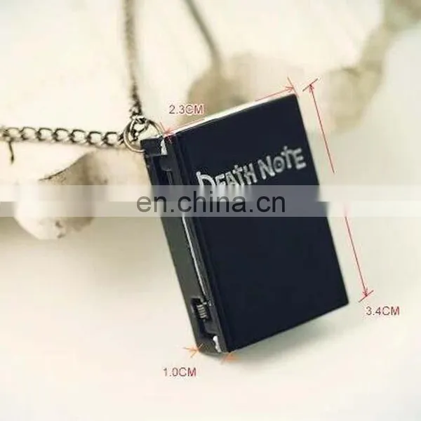 2017 Unique Death Note Notebook Pendant Necklace Pocket Watch Death Notebook Watch photo-2