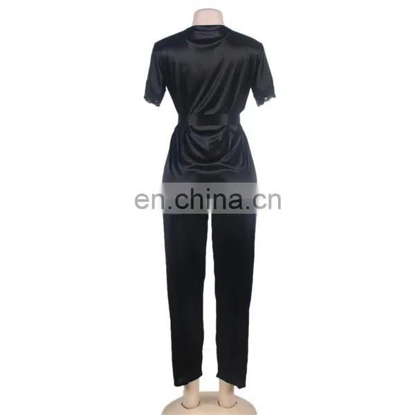 One Size Wholesale 3 Piece Nighty Satin Lingerie photo-6