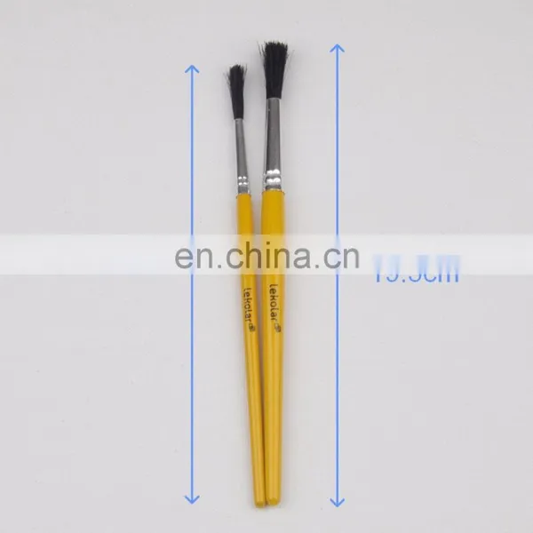 Short Wooden Handle Artist Bristle Paint Brushes photo-3