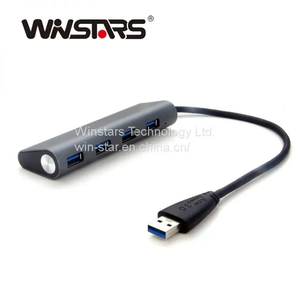 4 Ports USB 3.0 Hub Aluminum Design Multi-function USB Docking photo-2