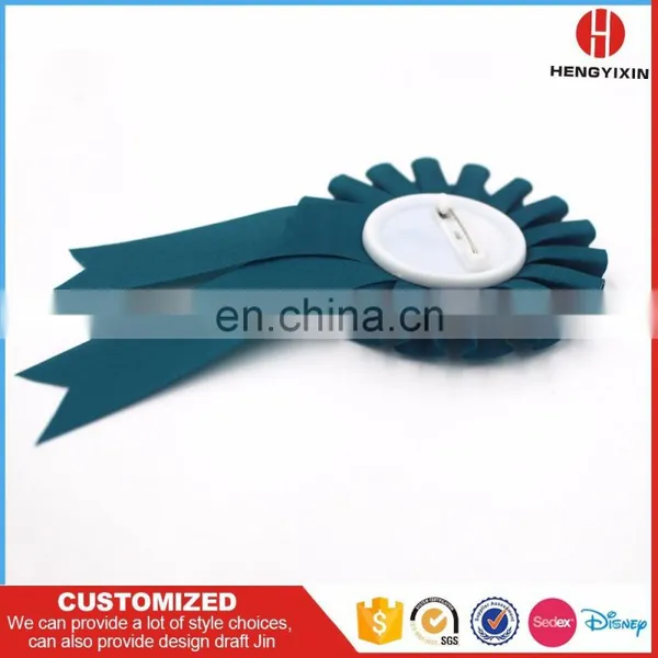 Custom Handmade Satin Rosette Award Ribbon With Safety Pin photo-5