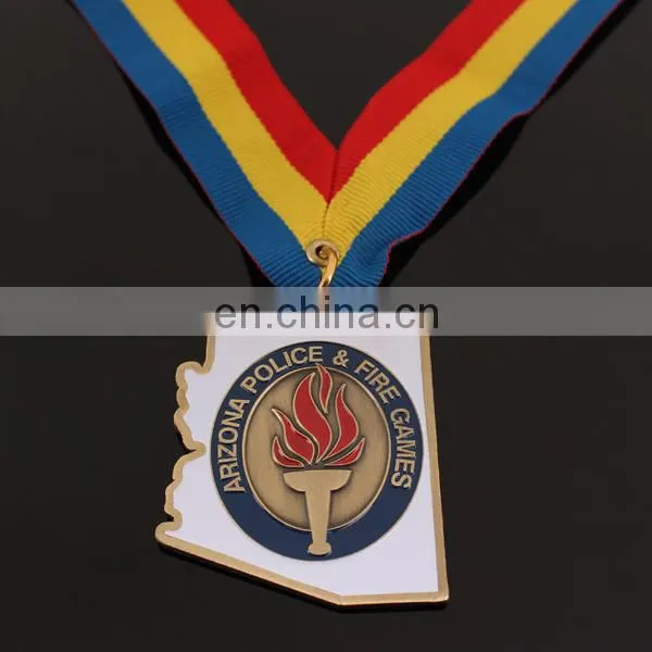 Custom Irregular Shape ARIZONE POLICE$FIRE GAMES Medal photo-3