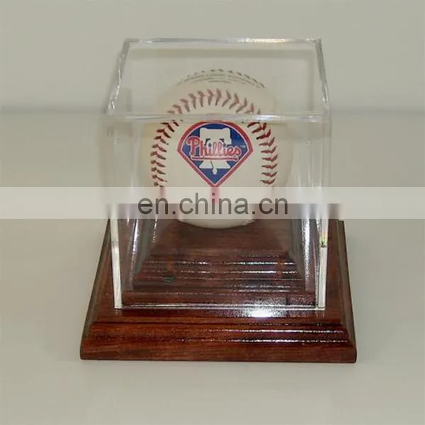 Clear Square PMMA Football Display Case Plexiglass Football Display Stand Acrylic Football Display Box photo-2