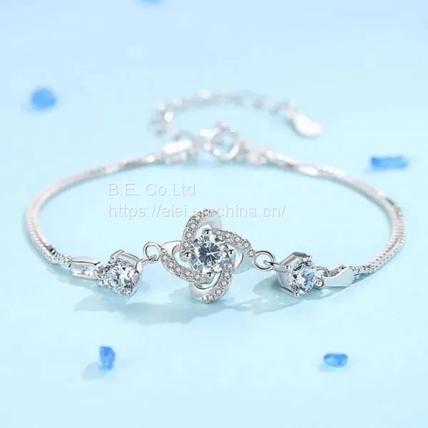 New Design Crystal Bracelet Silver Jewelry Hotsale photo-3