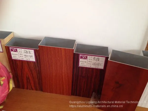 Different Color Aluminum Square Tube Wooden Grain Stone Outdoor/indoor photo-4