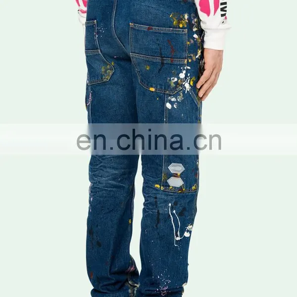 DiZNEW PAINTED POCKETS VINTAGE PAINT CARPENTER JEAN PANTS FOR BOYS photo-2