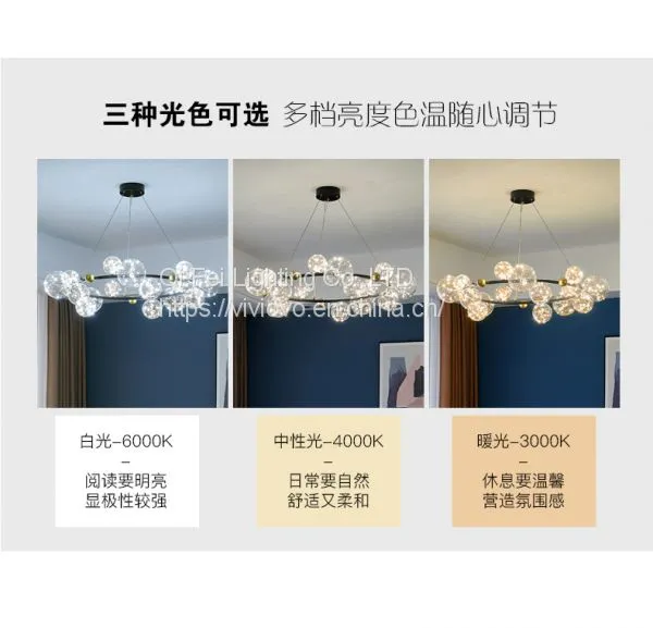 Chandelier Northern Europe Full of Stars Post-modern Simple Wind Light Luxury Warm Lamp photo-2