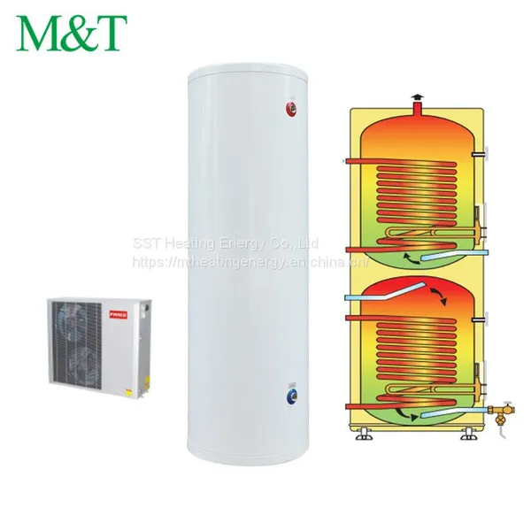 Inverter Heat Pump 12kw Power World Hot Water Unit Water to Water System Buffer Tank 200l