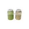 Marble Small Round Custom Mini Ceramic Kitchen Storage Bottles Stash Sealed Container Jar With Lids Cover Manufacturers photo-2