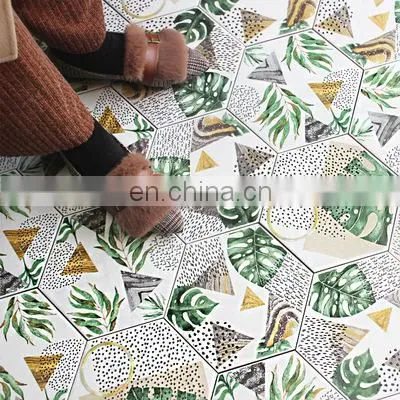 Nordic Greenery is Small Hexagonal Tile Chromatic Kitchen Balcony is Slippery Floor Tile photo-4
