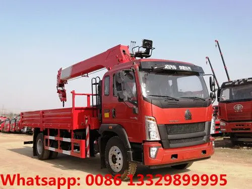 Factory Sale Good Price HOWO 4*2 LHD 6.3T Truck Mounted on Crane Boom for Sale photo-2