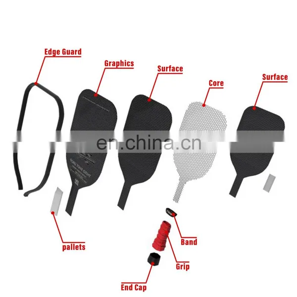 Custom Pickleball Paddles USAPA 10-16mm Professional 3k 12k 18k Carbon Fiber Pickleball Paddle photo-4