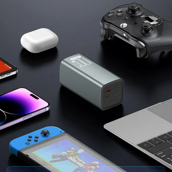 Vinop Кастомный логотип Power Bank 20000 мАч Портативный сверхбыстрый зарядный банк Цифровой дисплей Внешняя батарея Для IPhone для huawei