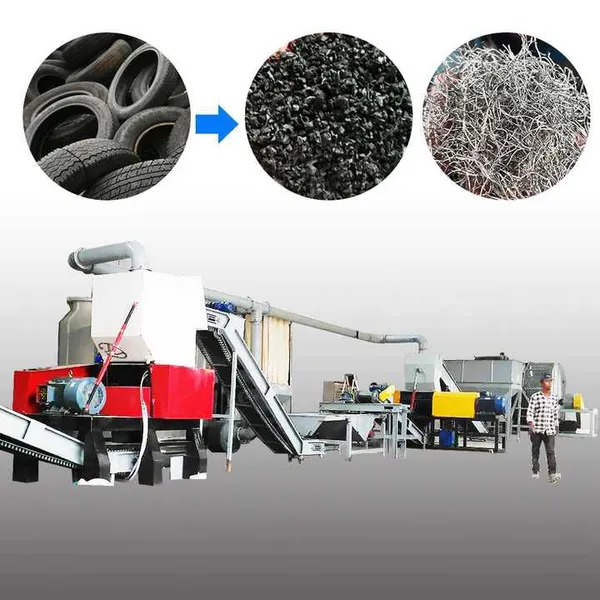 Old Tire Recycling Machine OTR Tire Bead Wire Extruder Tire Rubber Crusher Granulator Recycling Line photo-4