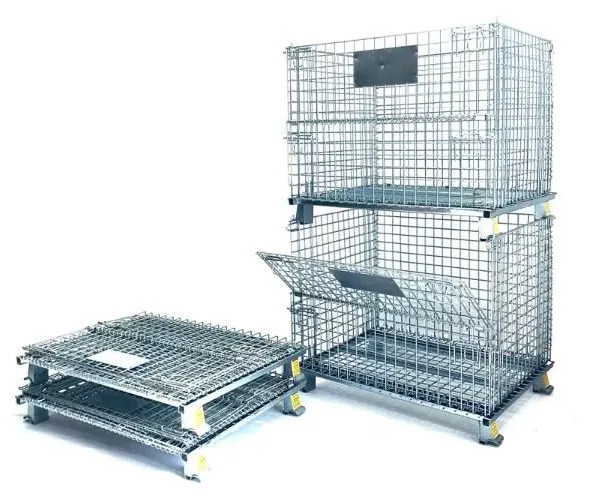 Factory Price Foldable Wire Mesh Metal Pallet Folding Warehouse Lockable photo-2