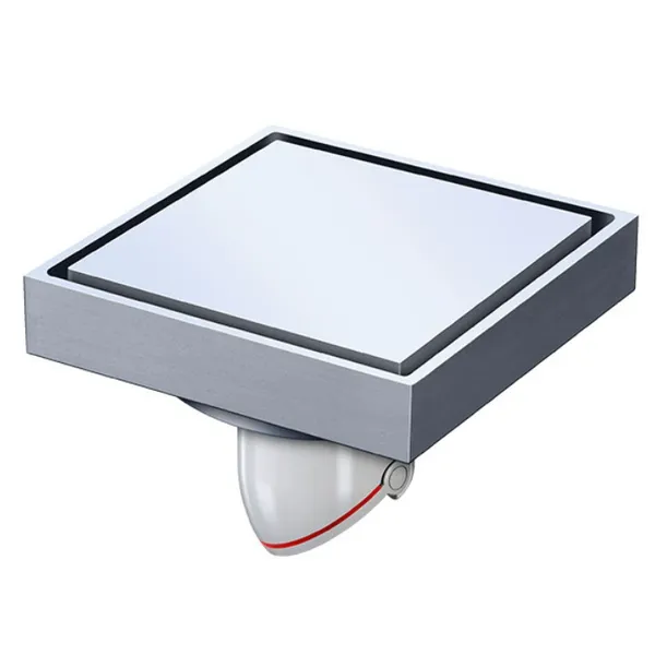 Nixi Modern All-Copper Large Displacement Shower Tile Insert Floor Drain 4 Inch Invisible Tile Embedded Dual-Use for Bathroom