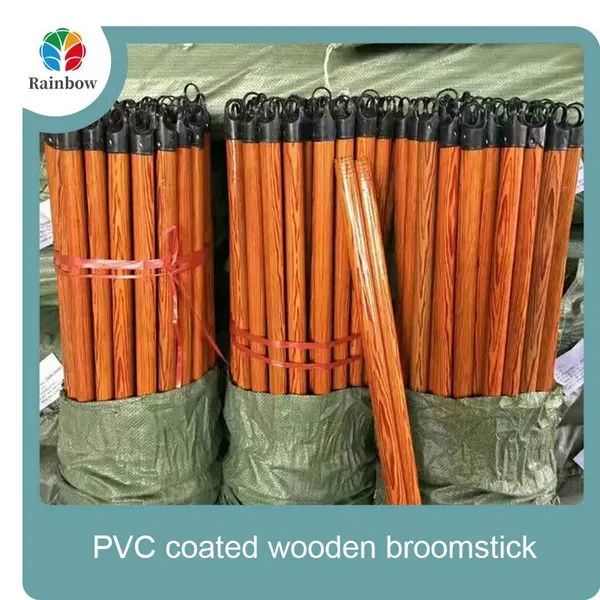 2025 New Wooden Long Broom Handle Natrual Pvc Coated Wooden Broom Handle With Plastic Sweeping Broom photo-2