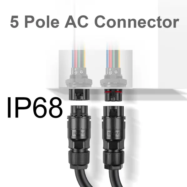 Solar Inverter AC Connector 5P NSPV Brand IP68 Waterproof Rated Current Max 65A (10sqmm) photo-1