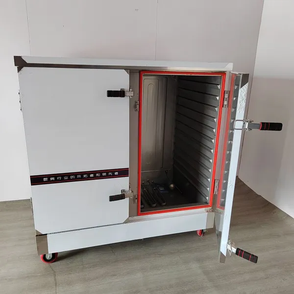 Stainless Steel 48 Tray Rice Steaming Cabinet for Large-Scale Catering photo-3