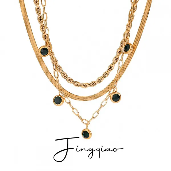 Wholesale Custom 3D Stainless Steel Gold Key Pendant Necklace for Fashion Accessories