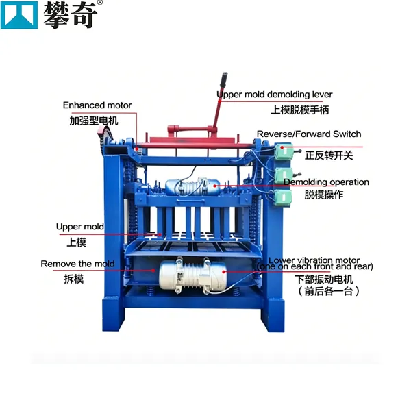 4-35 Fixed Semi-auto Concrete Brick Maker Multi-purpose for Standard Brick & Interlock Paver Block photo-2