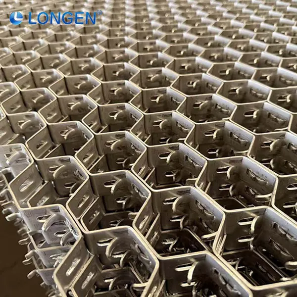 Quick Installation Metal Cellular Grid Refractory Hexsteel Mesh Custom Crimp Thermostable Design 1mx2m Size photo-3