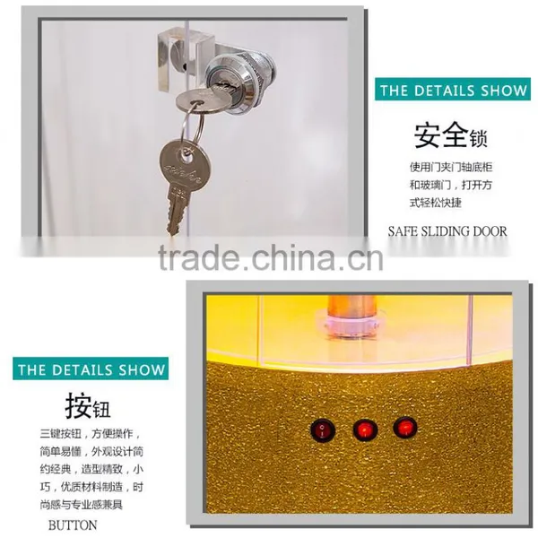 2016 Hot Sale Round Acrylic Optical Rotating Display Stand Case photo-5