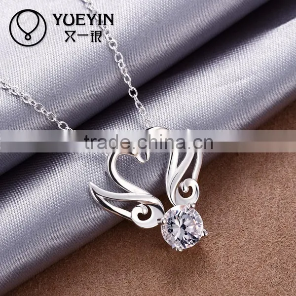Silver Plated Zircon Luxurious Fashion Necklace Jewelry photo-5